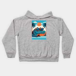 Cool Blue Gator Kids Hoodie